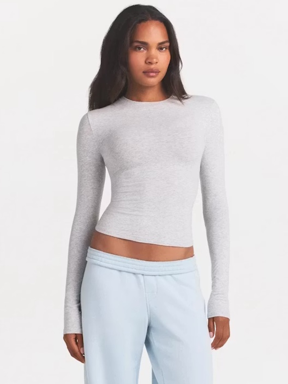 Skims Cotton Jersey Long Sleeve Tee